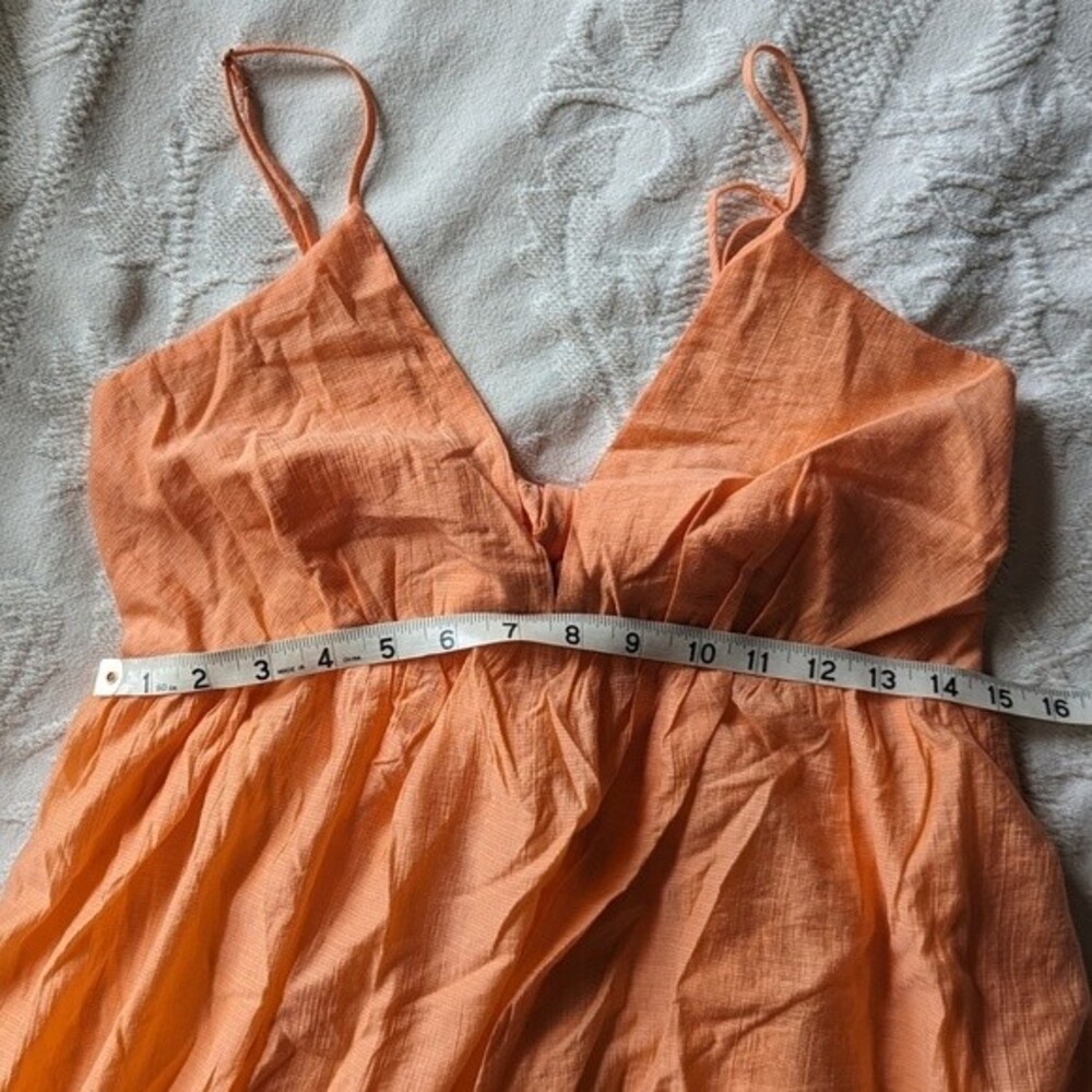 Mable Stella Orange Maxi A-Line Tie Back Dress - Picture 14 of 15